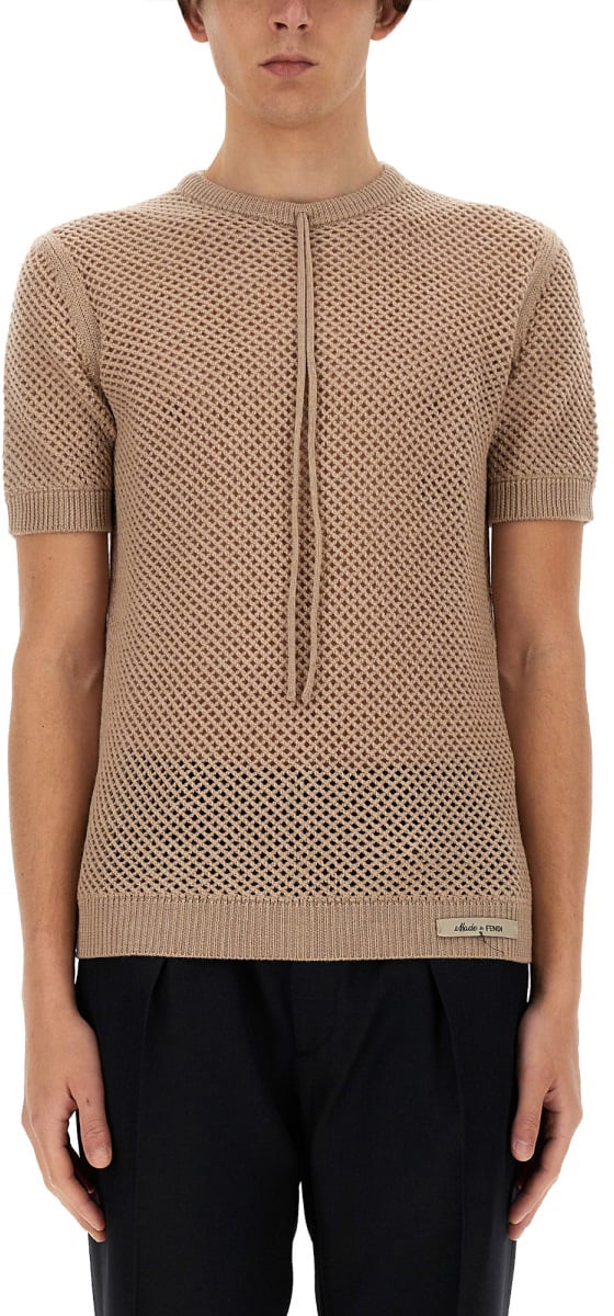 Fendi WOOL JERSEY. Beige