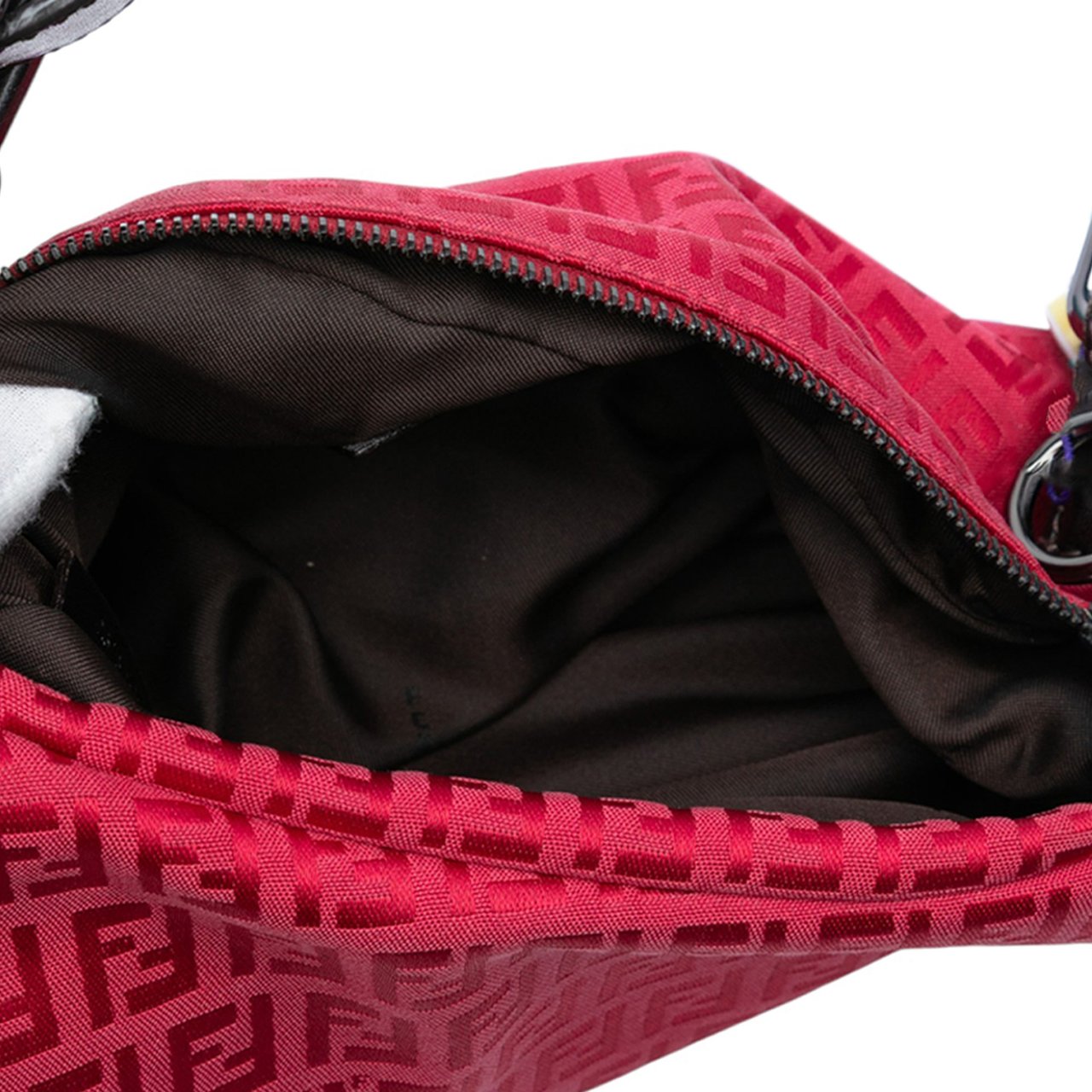 Fendi Zucchino Canvas Oyster Hobo Rood