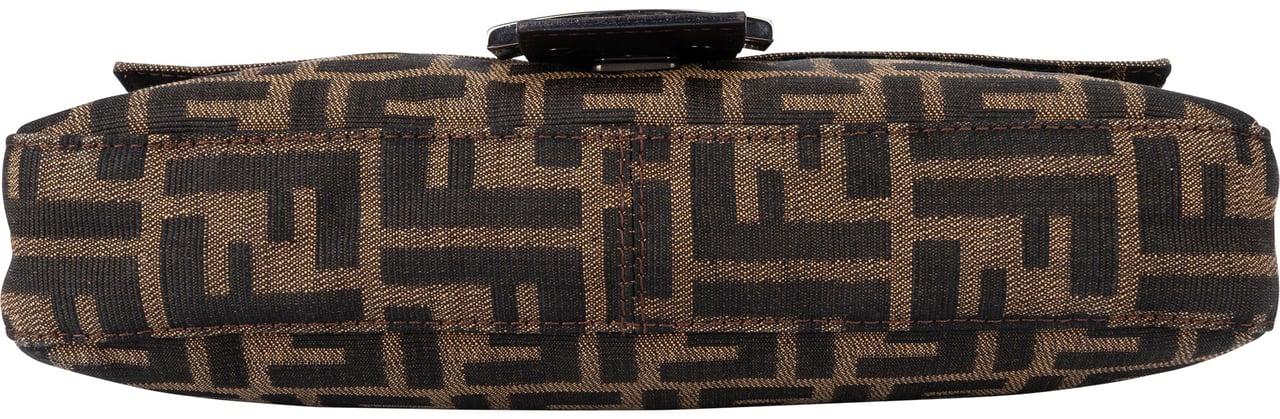 Fendi Fendi FF Monogram Baguette Handbag Bruin
