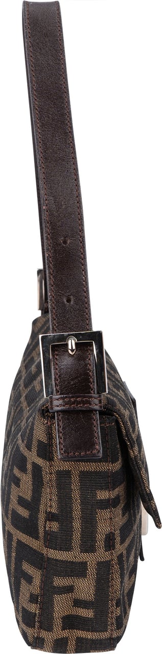 Fendi Fendi FF Monogram Baguette Handbag Bruin