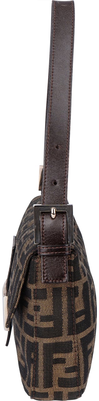 Fendi Fendi FF Monogram Baguette Handbag Bruin