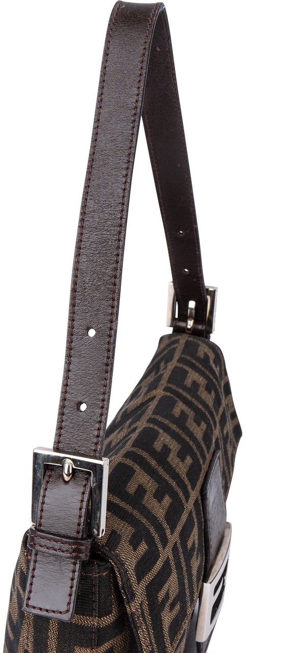Fendi Fendi FF Monogram Baguette Handbag Bruin
