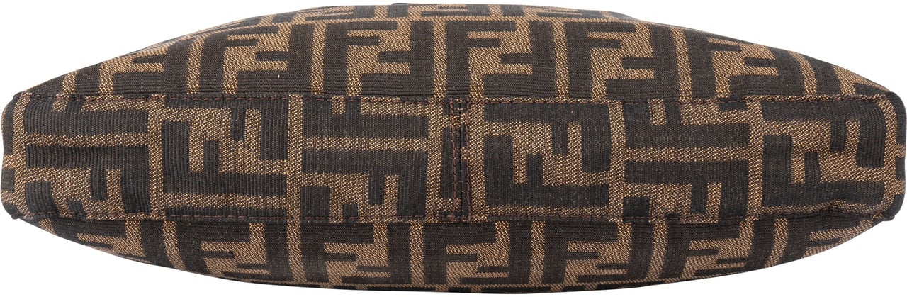 Fendi Fendi FF Monogram Baguette Buckle Shoulder Bag Bruin