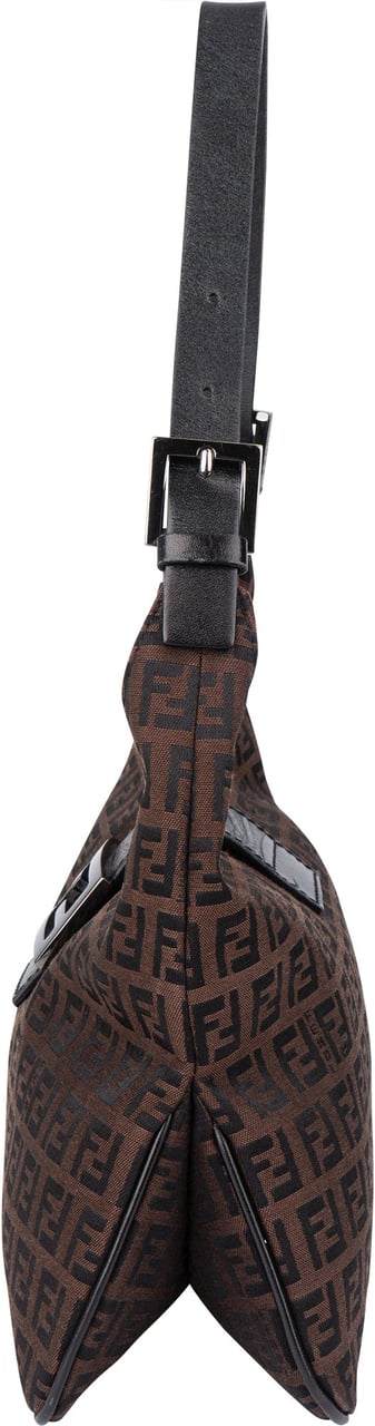 Fendi Fendi FF Monogram Baguette Buckle Shoulder Bag neu Bruin