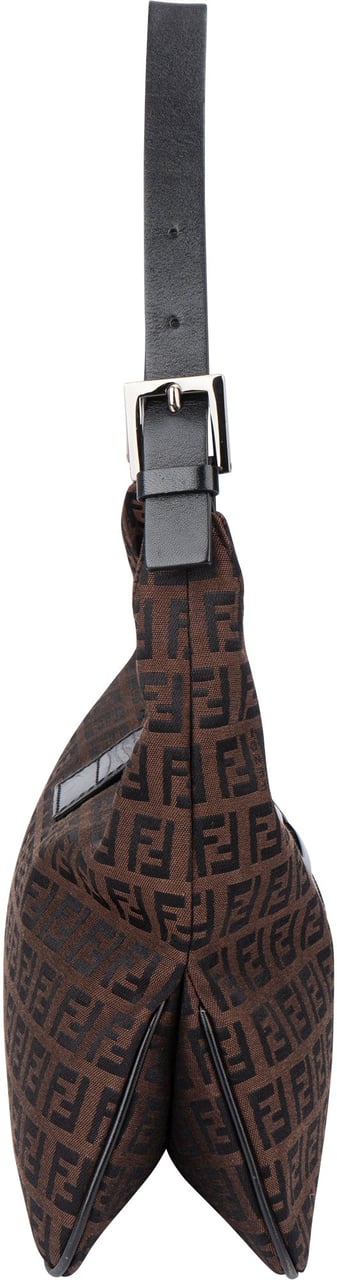 Fendi Fendi FF Monogram Baguette Buckle Shoulder Bag neu Bruin