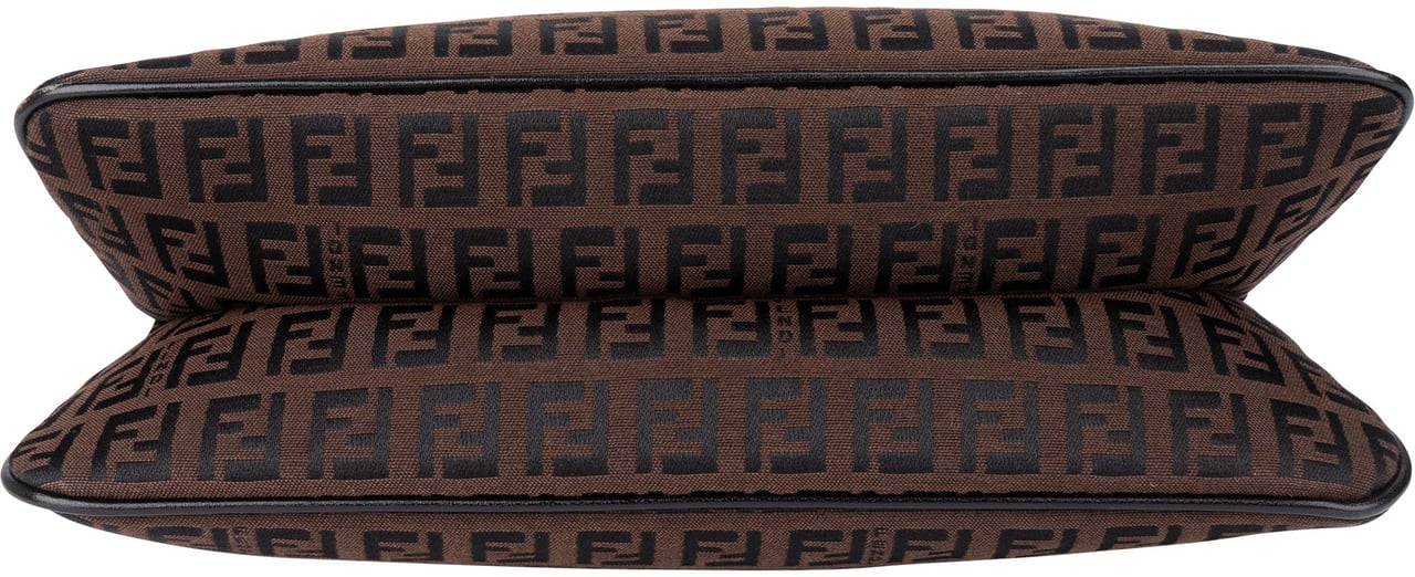 Fendi Fendi FF Monogram Baguette Buckle Shoulder Bag neu Bruin