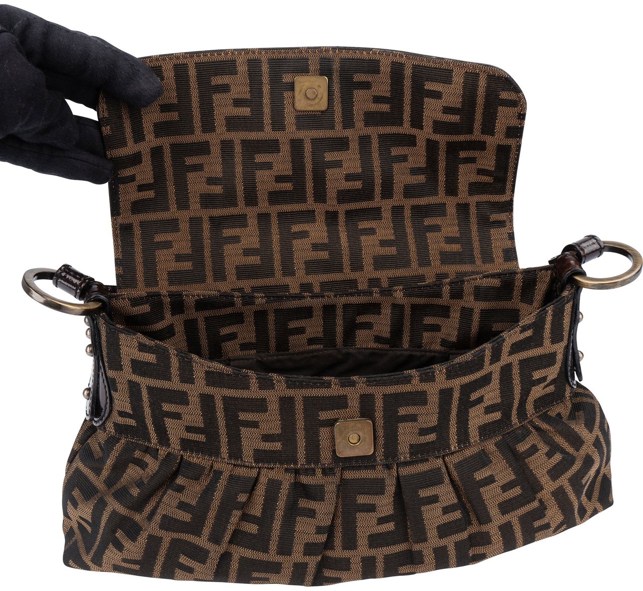 Fendi Fendi FF Monogram Chef Handbag Bruin