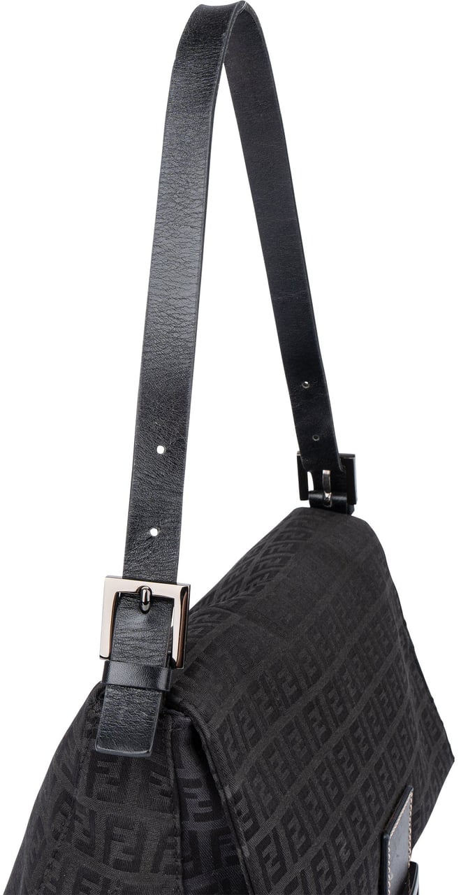 Fendi Fendi FF Monogram Mamma Baguette Handbag Zwart