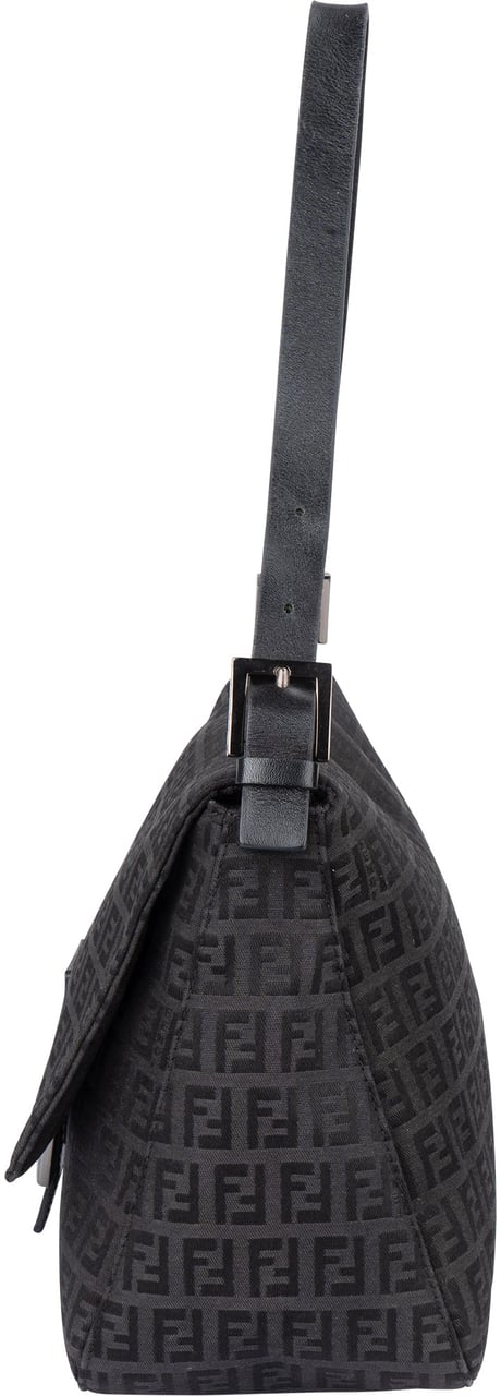 Fendi Fendi FF Monogram Mamma Baguette Handbag Zwart