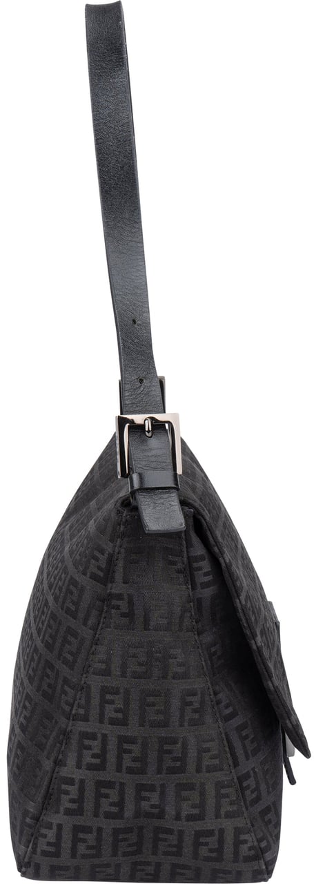Fendi Fendi FF Monogram Mamma Baguette Handbag Zwart