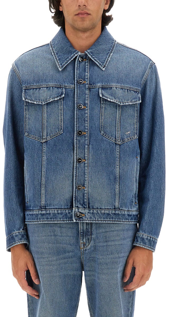 Fendi DENIM JACKET Blauw