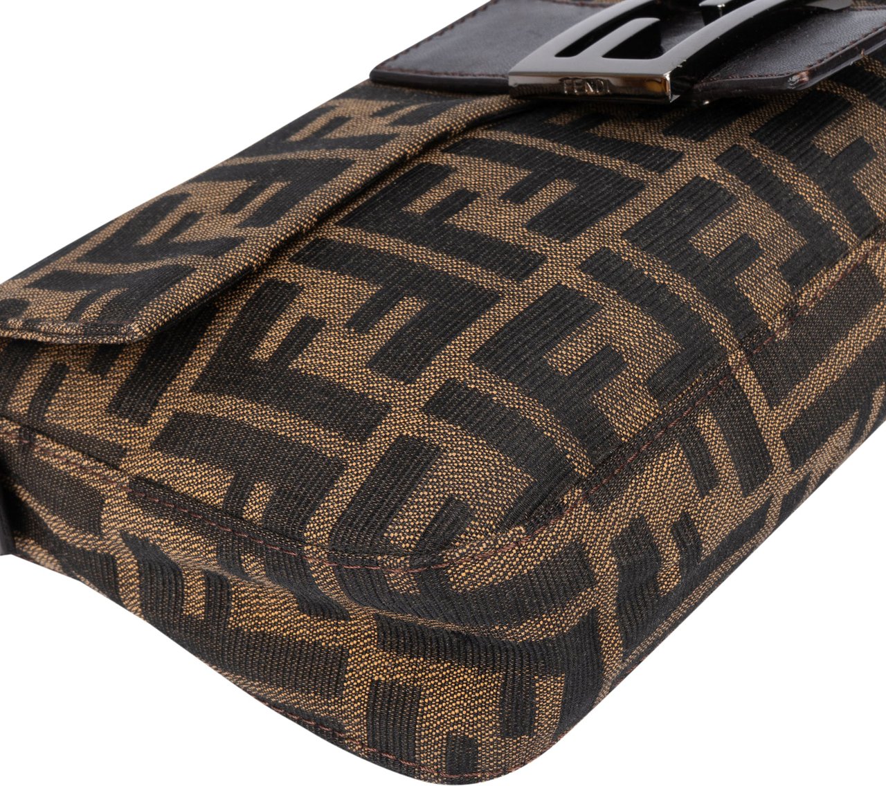 Fendi Fendi FF Monogram Baguette Handbag Bruin