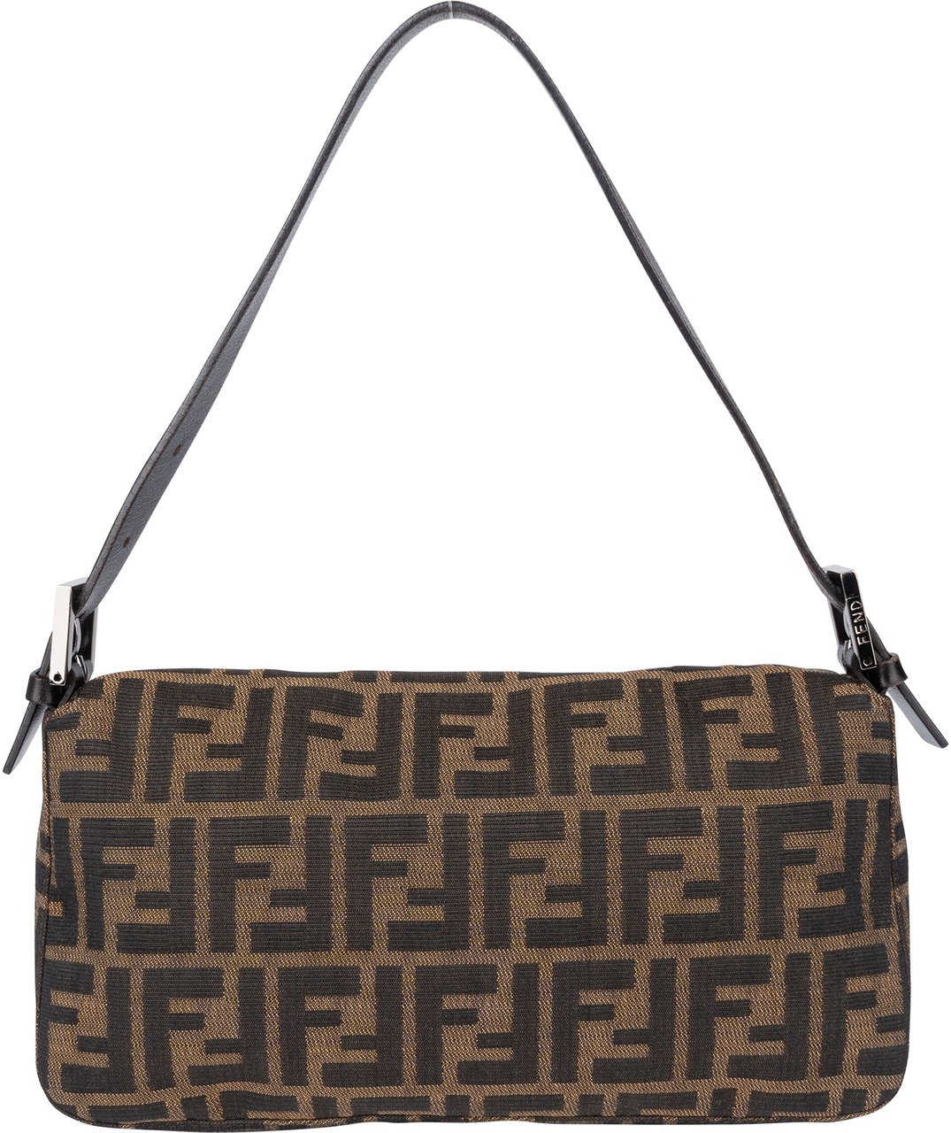 Fendi Fendi FF Monogram Baguette Handbag Bruin