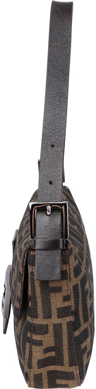 Fendi Fendi FF Monogram Baguette Handbag Bruin