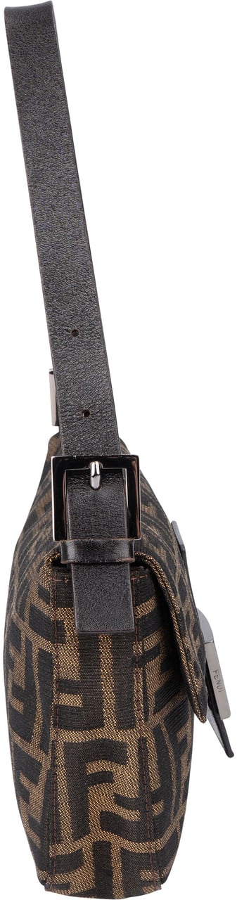 Fendi Fendi FF Monogram Baguette Handbag Bruin