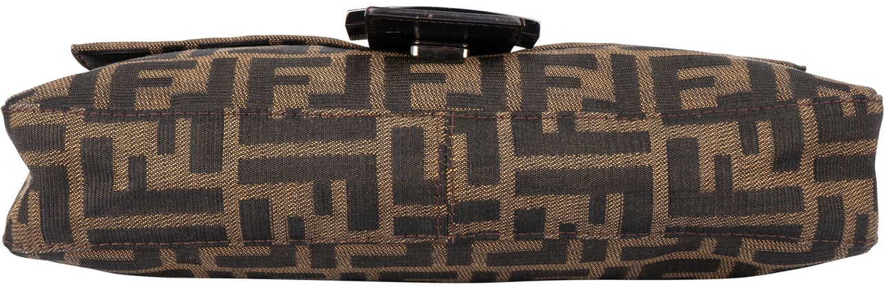 Fendi Fendi FF Monogram Baguette Handbag Bruin