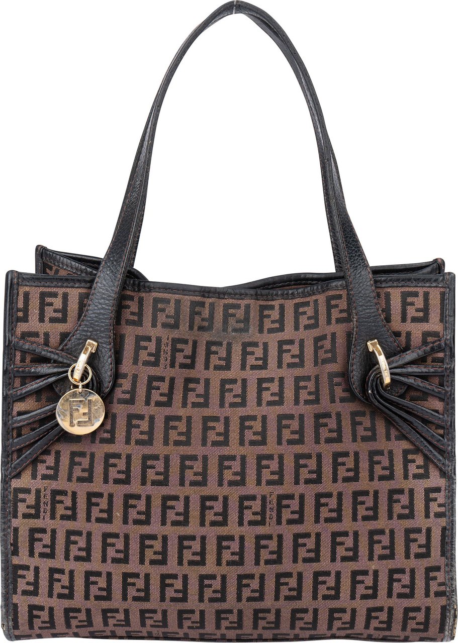Fendi Fendi FF Monogram Zucca Handbag Bruin