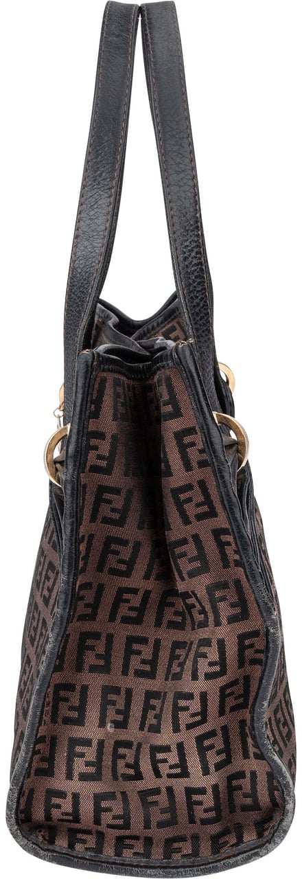 Fendi FF Monogram Zucca Handbag Bruin