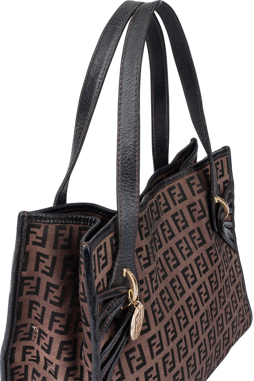 Fendi Fendi FF Monogram Zucca Handbag Bruin