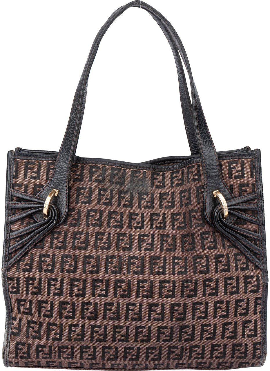 Fendi FF Monogram Zucca Handbag Bruin