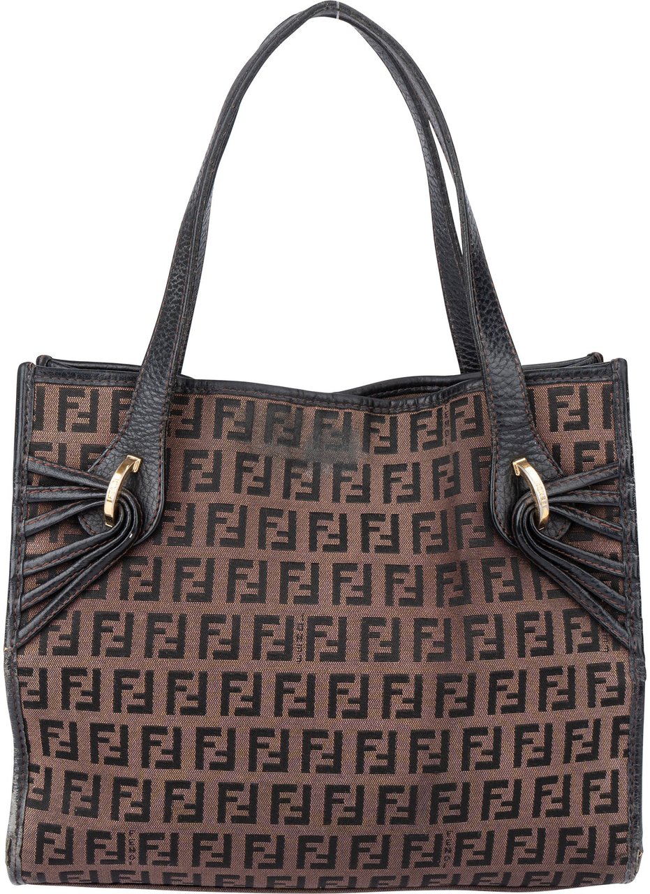 Fendi Fendi FF Monogram Zucca Handbag Bruin