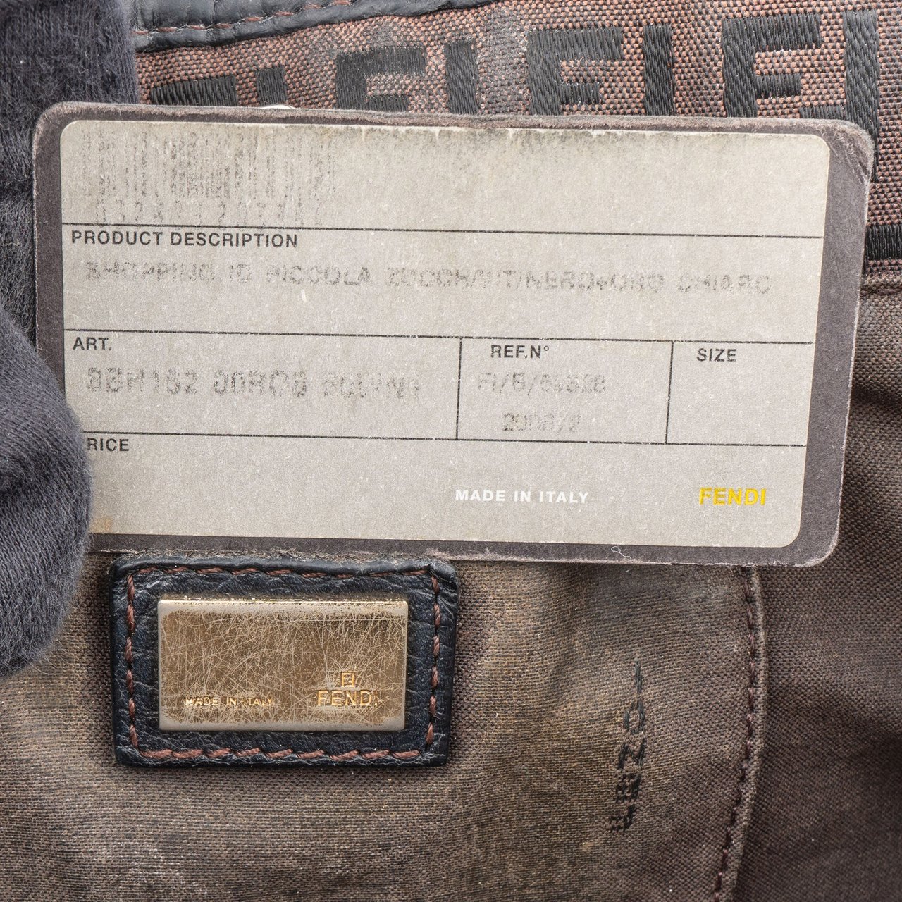 Fendi Fendi FF Monogram Zucca Handbag Bruin