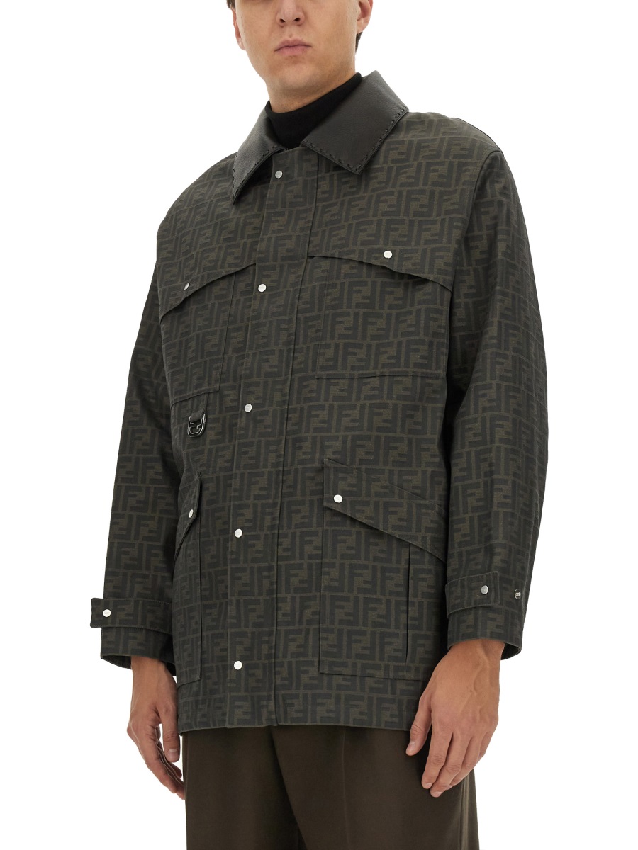 Fendi BLOUSON IN JACQUARD "FF" Bruin