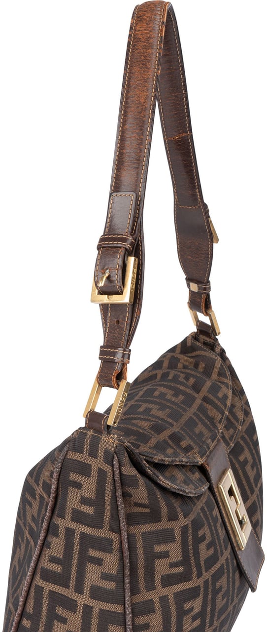 Fendi Fendi FF Monogram Shoulder Bag Bruin