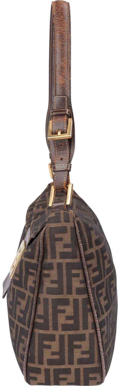 Fendi Fendi FF Monogram Shoulder Bag Bruin