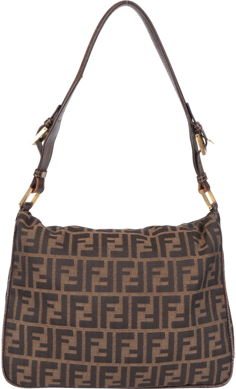 Fendi Fendi FF Monogram Shoulder Bag Bruin
