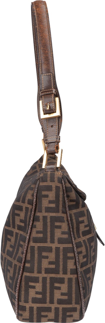 Fendi Fendi FF Monogram Shoulder Bag Bruin