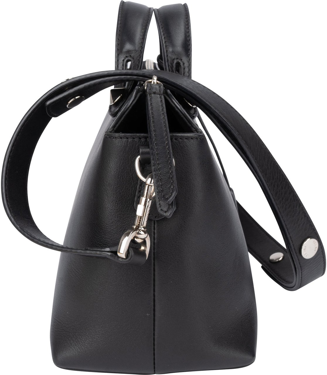 Fendi Fendi Black Leather By The Way Handbag Zwart