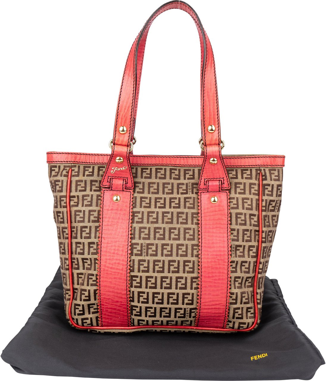Fendi Fendi FF Monogram Zucca Handbag Bruin