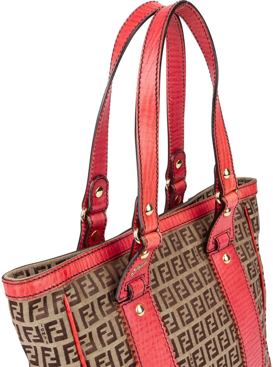 Fendi Fendi FF Monogram Zucca Handbag Bruin