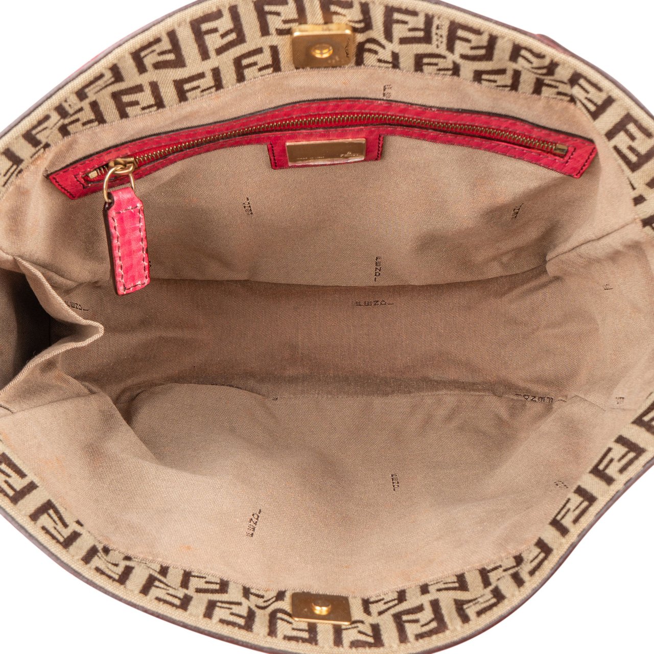 Fendi Fendi FF Monogram Zucca Handbag Bruin
