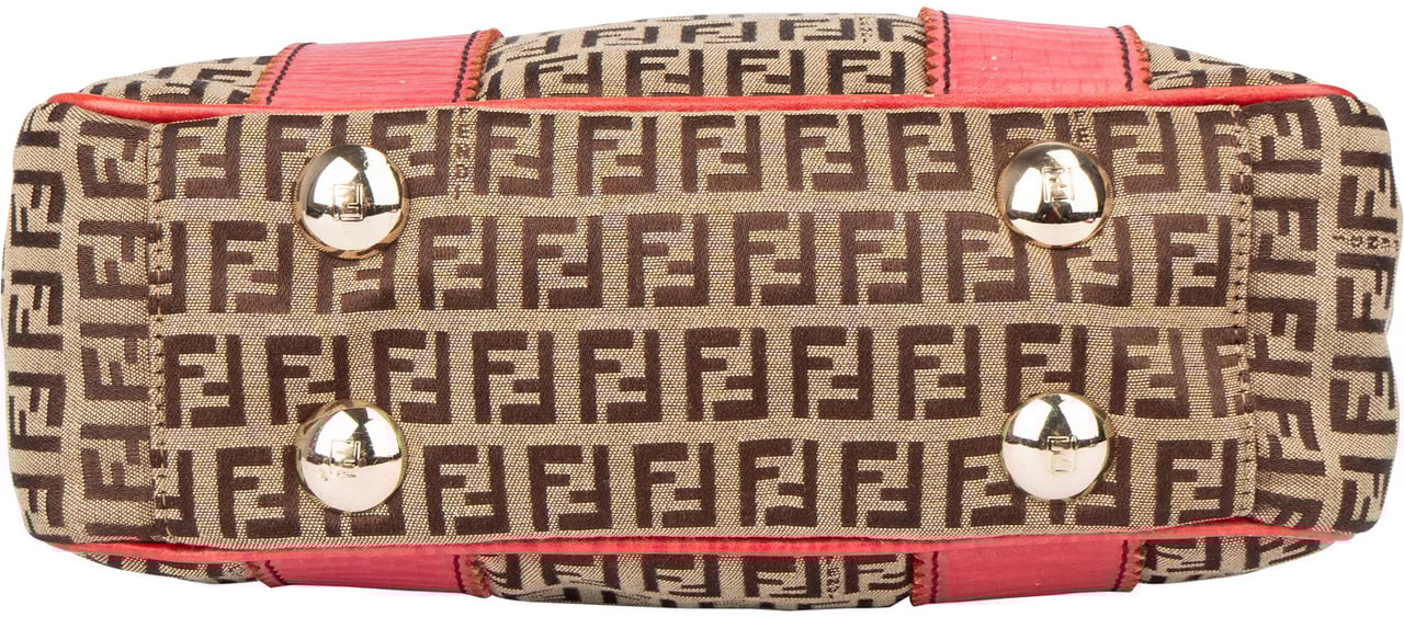 Fendi Fendi FF Monogram Zucca Handbag Bruin