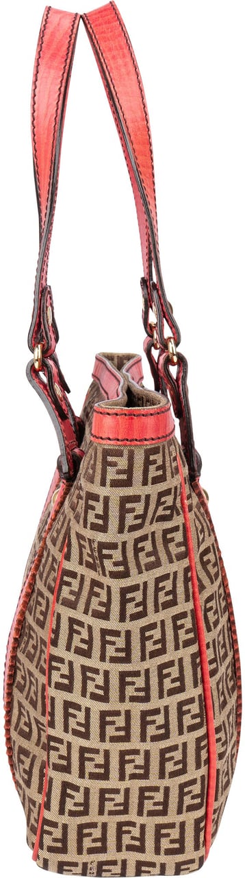 Fendi Fendi FF Monogram Zucca Handbag Bruin