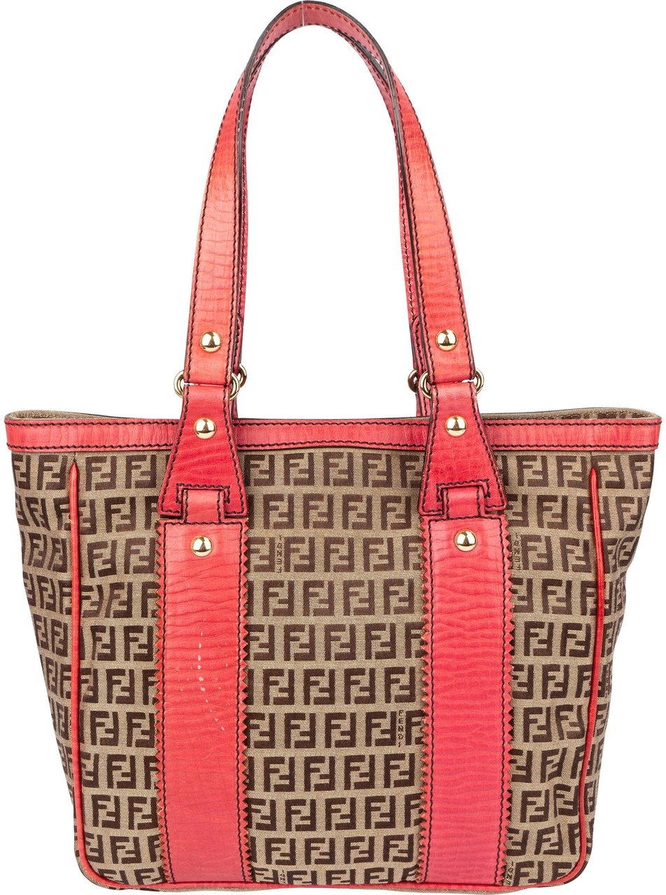 Fendi Fendi FF Monogram Zucca Handbag Bruin