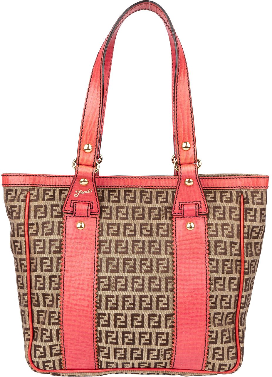 Fendi Fendi FF Monogram Zucca Handbag Bruin