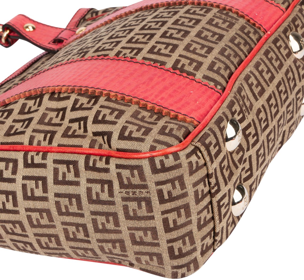 Fendi Fendi FF Monogram Zucca Handbag Bruin