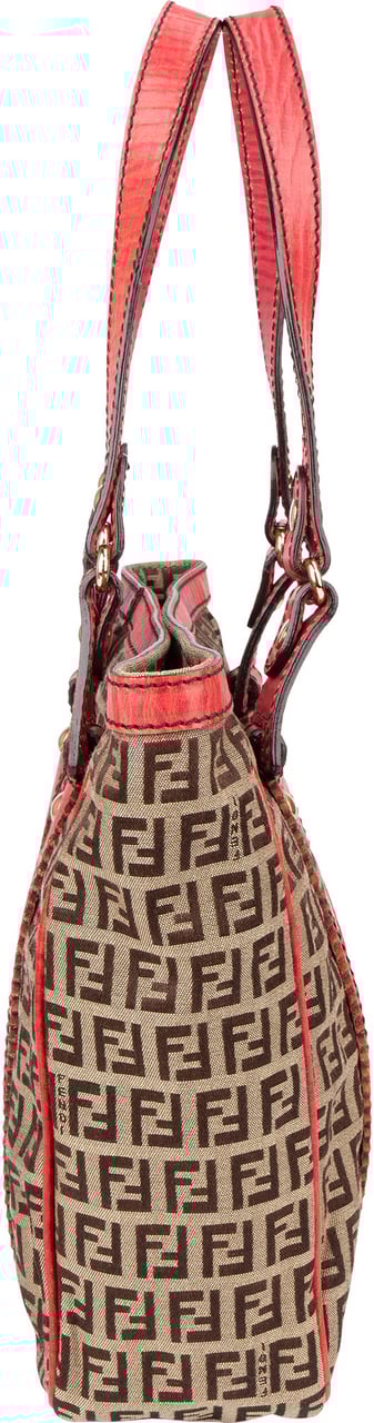 Fendi Fendi FF Monogram Zucca Handbag Bruin