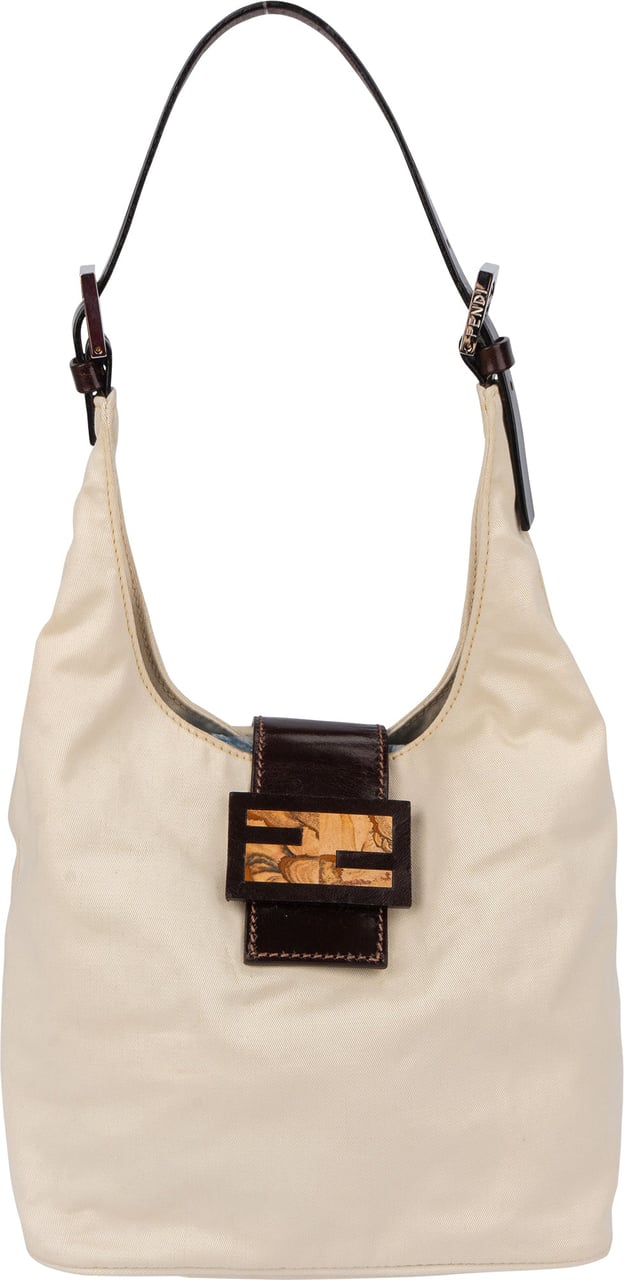 Fendi Fendi Cottton Limited Baguette Buckle Shoulder Bag Wit