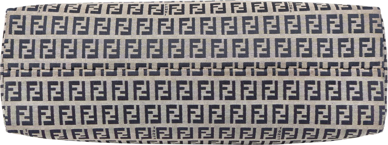 Fendi Fendi FF Monogram Baguette Buckle Shoulder Bag Blauw