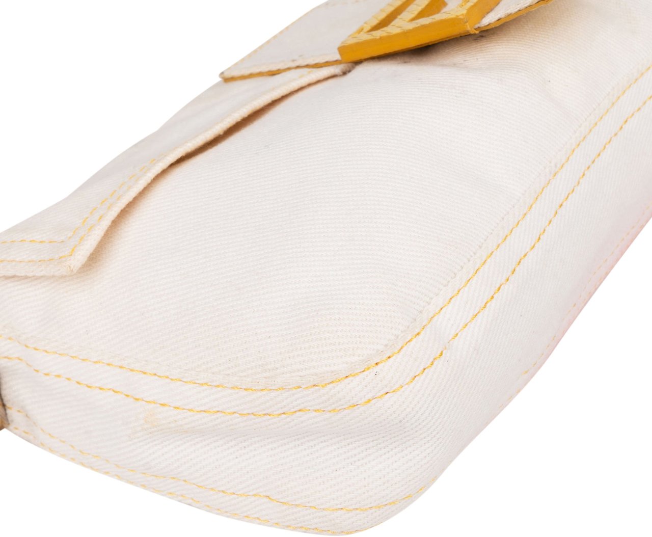 Fendi Fendi Limited Cotton Baguette Handbag Wit