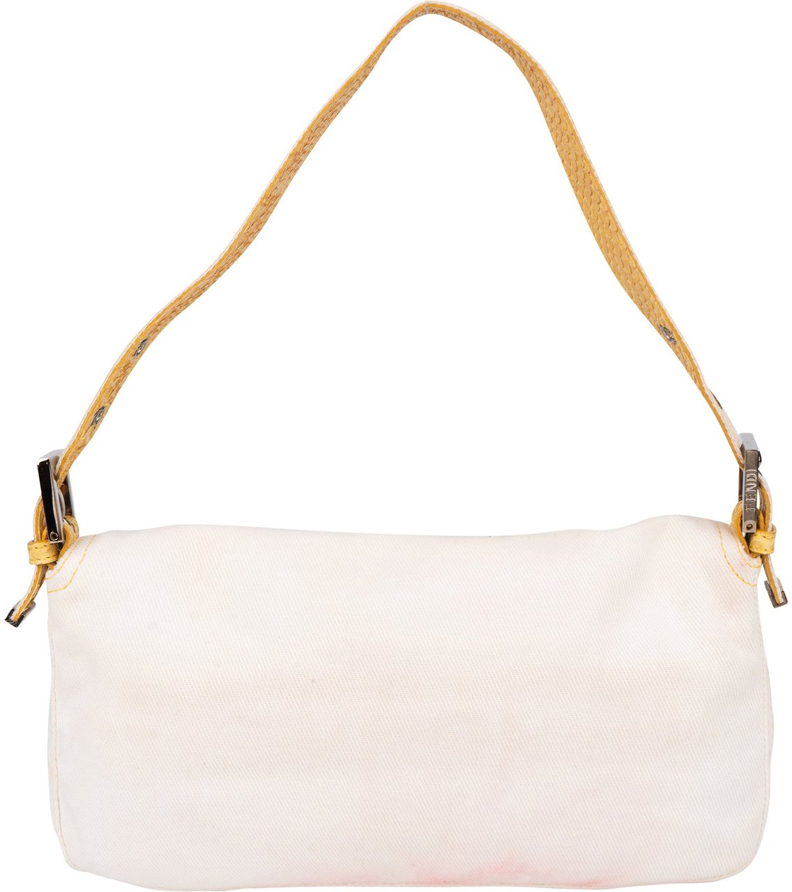 Fendi Fendi Limited Cotton Baguette Handbag Wit