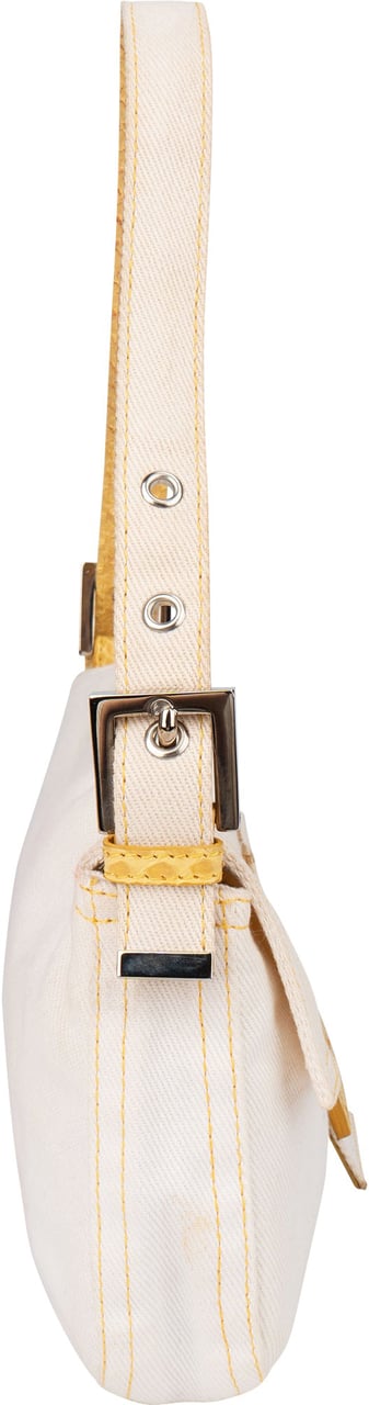 Fendi Fendi Limited Cotton Baguette Handbag Wit