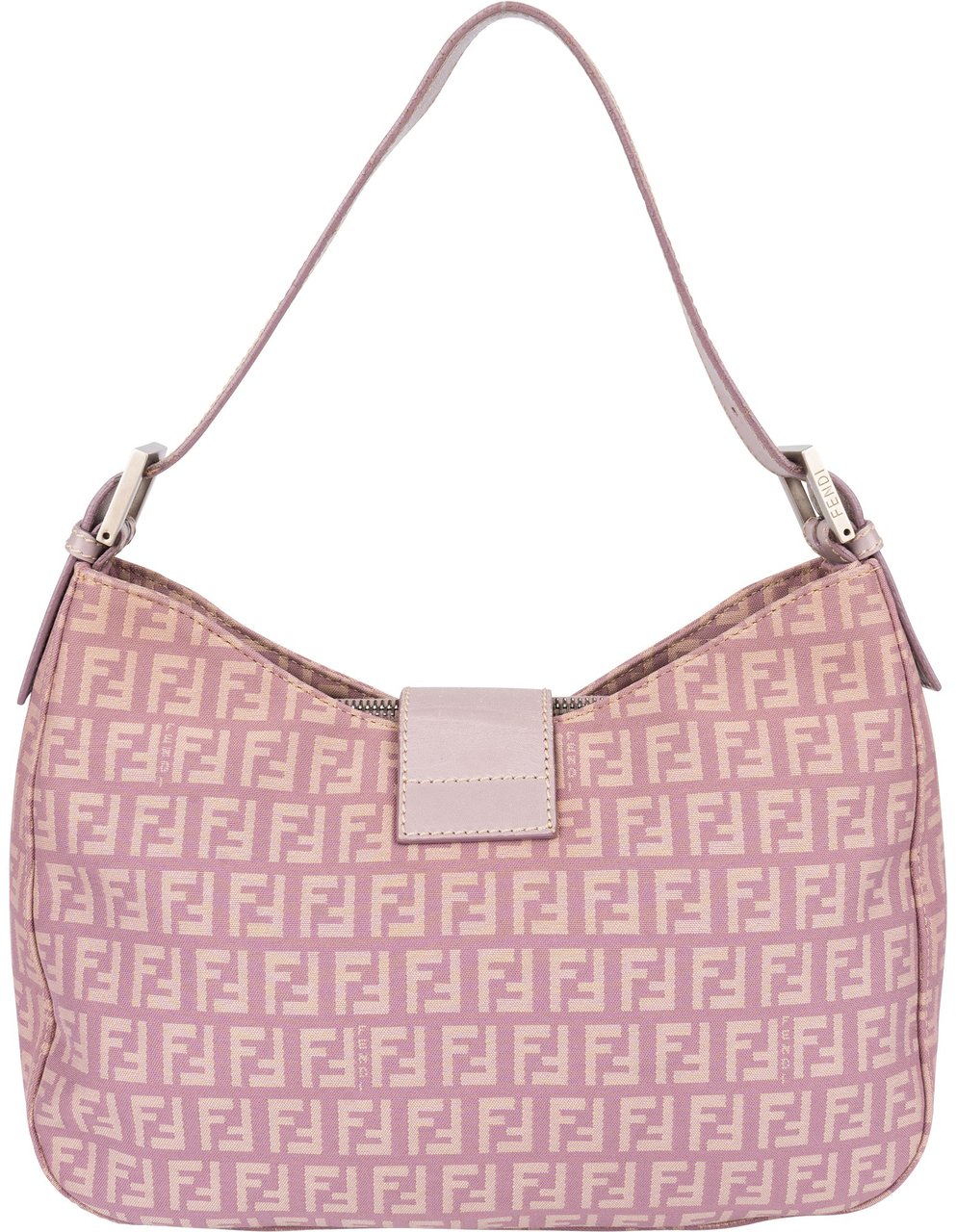 Fendi Fendi Lilac FF Monogram Baguette Buckle Handbag Paars