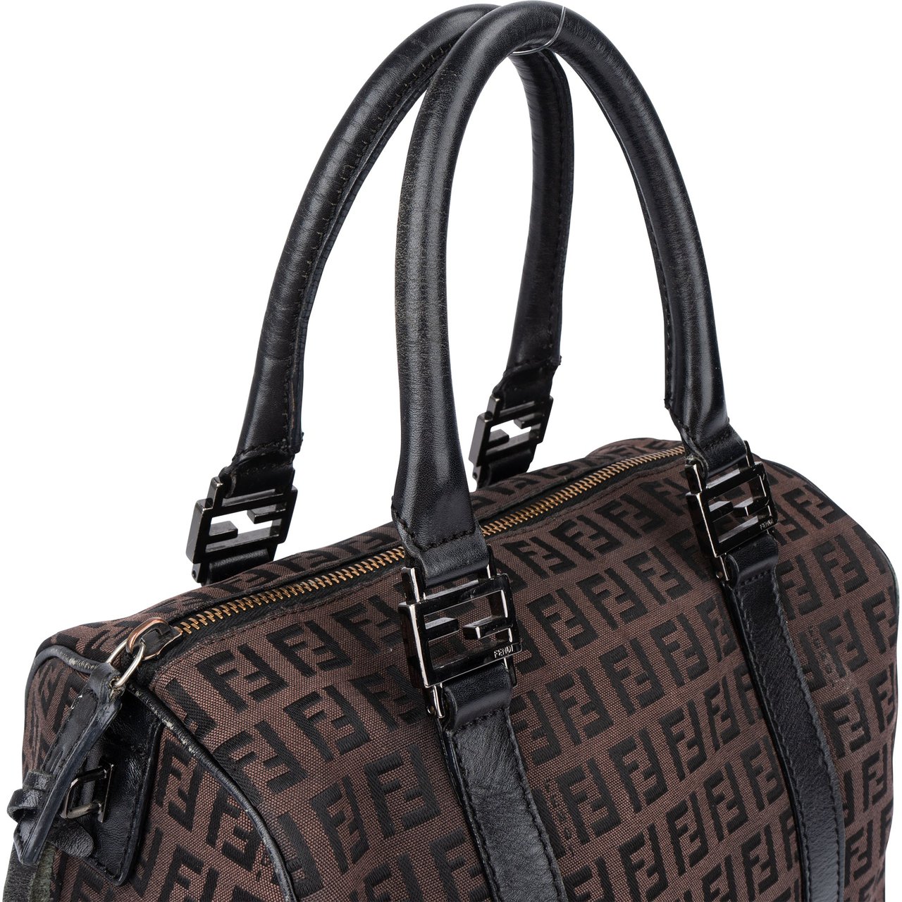 Fendi Fendi FF Monogram Zucca Handbag Zwart