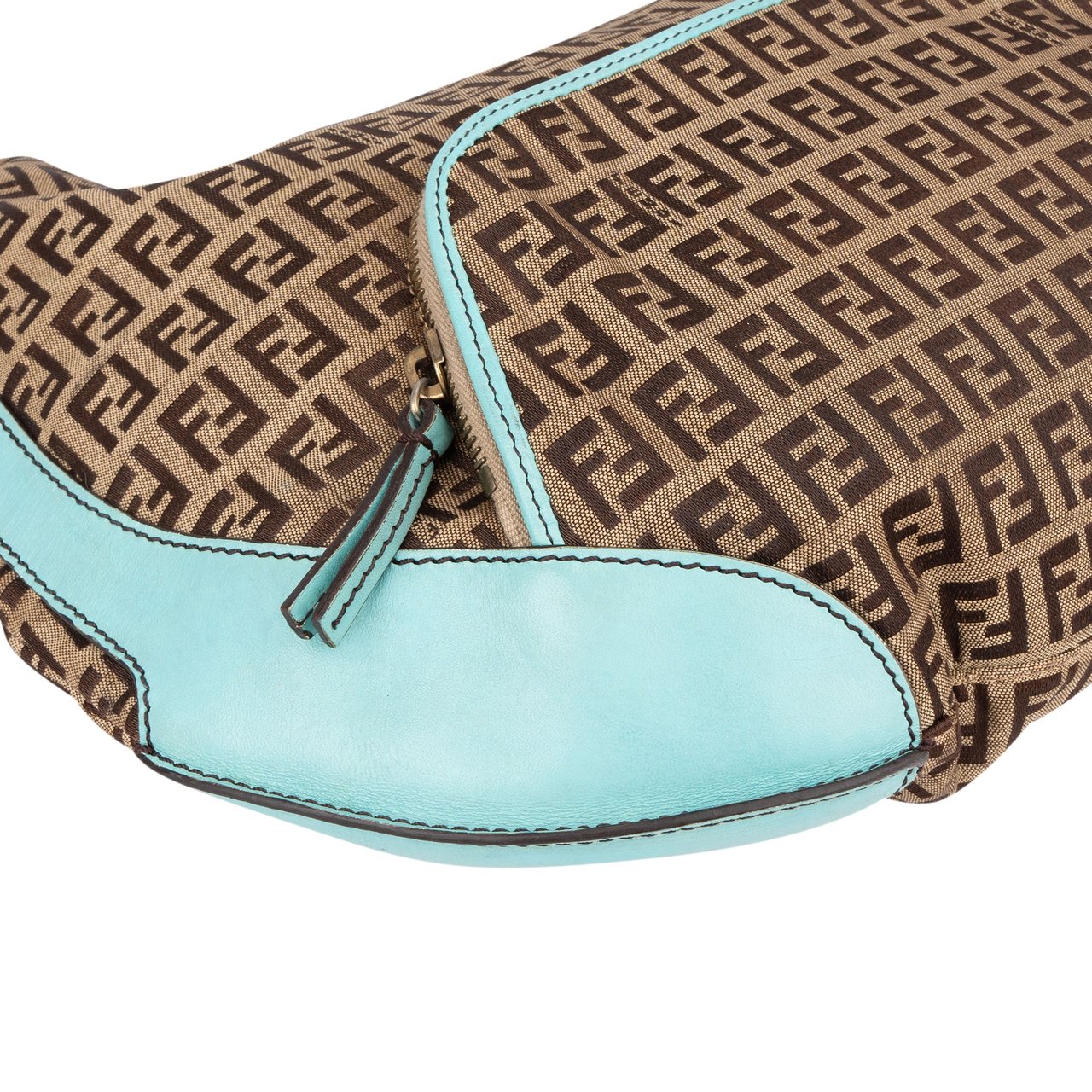 Fendi Fendi FF Monogram Zucchino Handbag Bruin