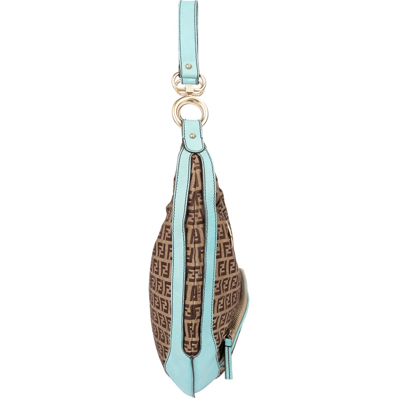 Fendi Fendi FF Monogram Zucchino Handbag Bruin